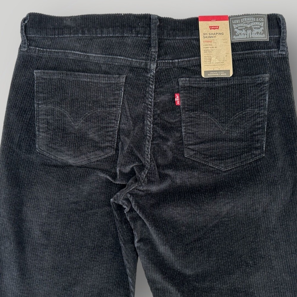 NWT Levi's 311 Shaping Skinny Corduroy Women's Black Jeans Sz 32x30 NEW $59 - Picture 7 of 8